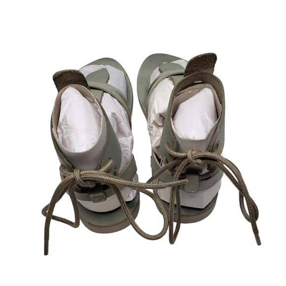 Free People | NIB Sky Gray Bohemian Vacation Day Wrap Thong Sandals Women's 7 - Picture 8 of 14